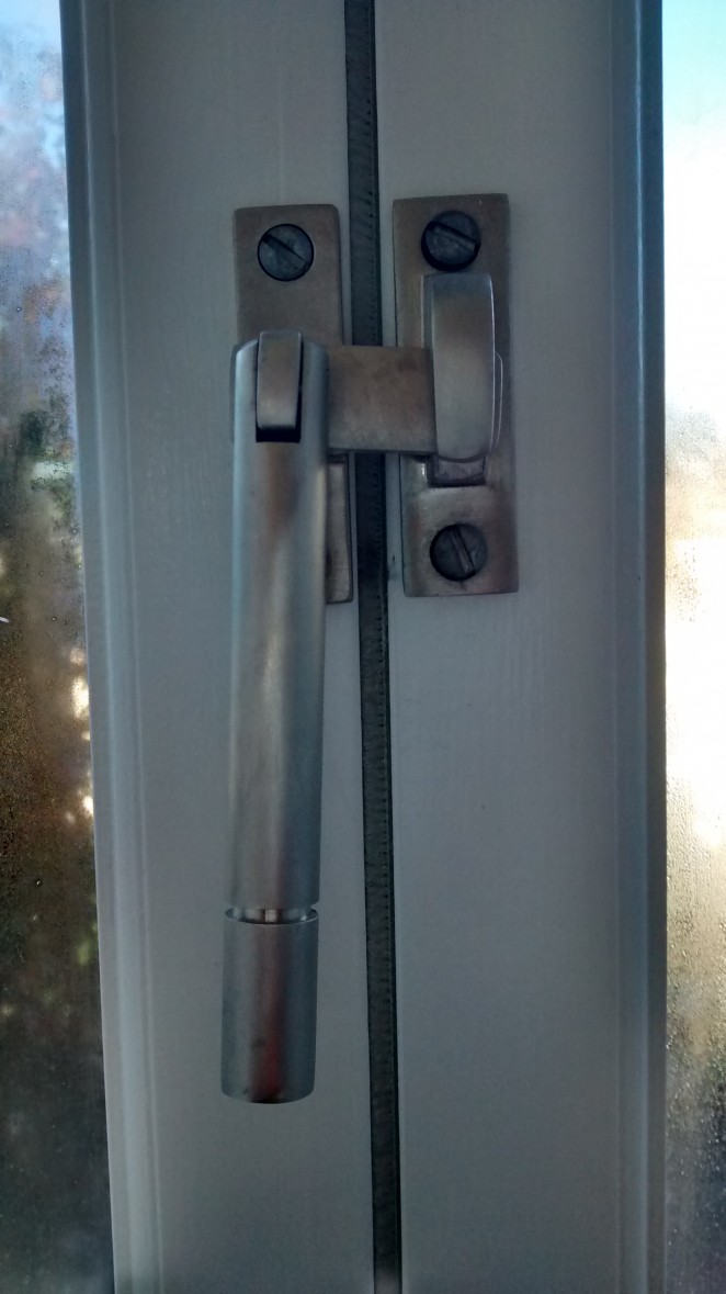 A locking casement handle made by Joseph Giles